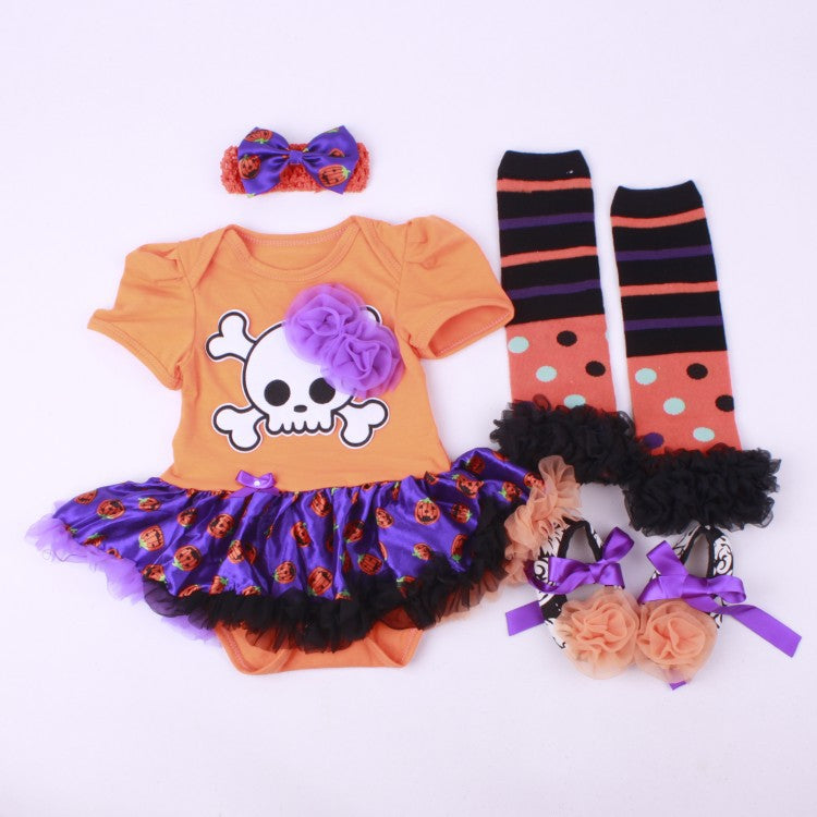 Baby Halloween Outfit Set with Skeleton Design