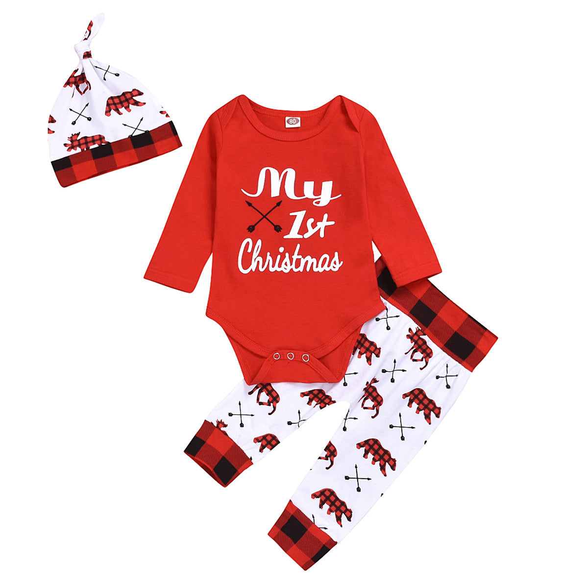 Christmas Baby Onesie Set - Three Piece Outfit