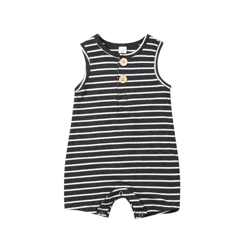 Baby Boy Striped Romper Summer Clothing Set
