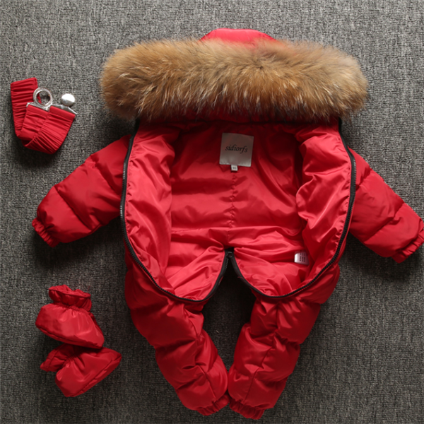 Baby Snowsuit Romper - One-Piece Down Outfit