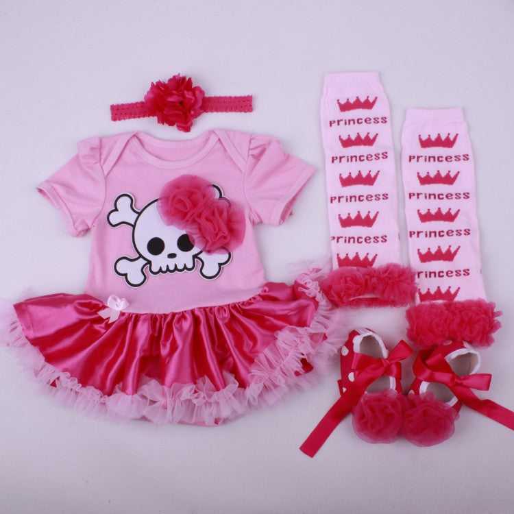 Baby Halloween Outfit Set with Skeleton Design