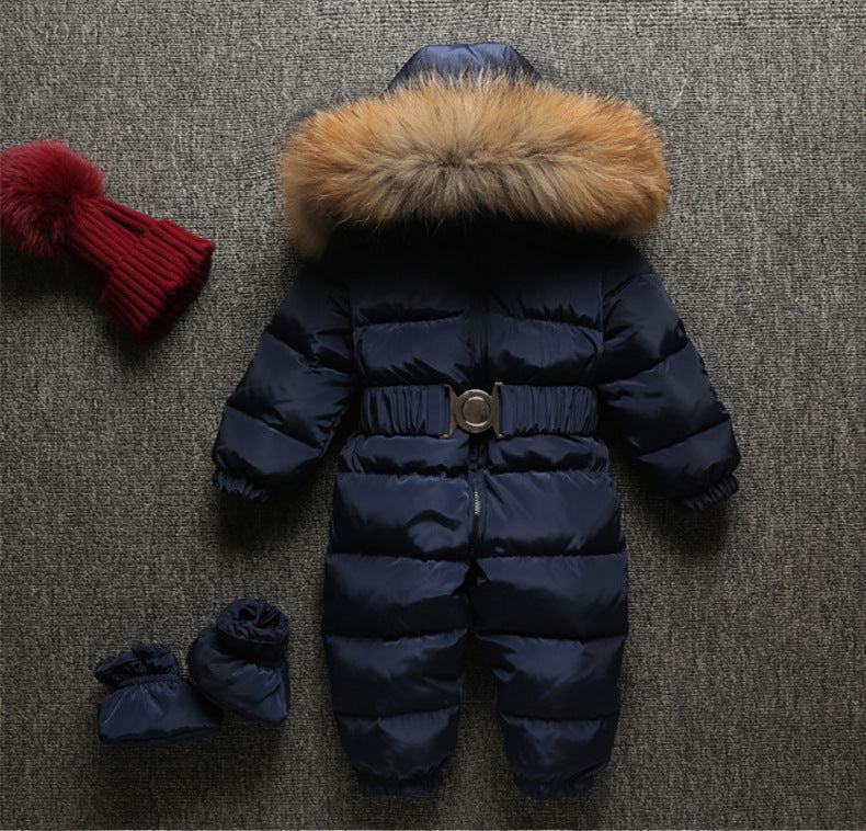 Baby Snowsuit Romper - One-Piece Down Outfit