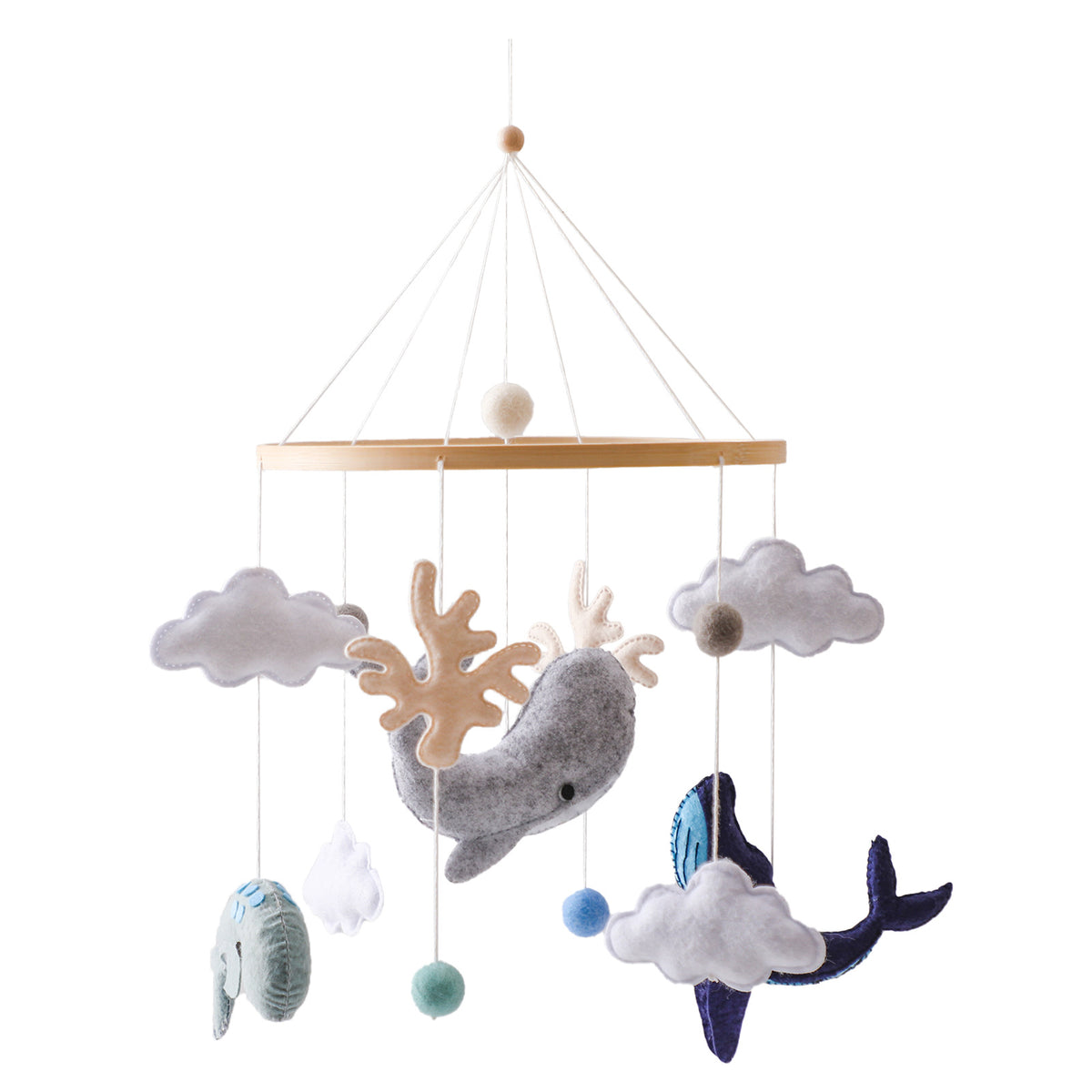 Nordic Felt Animal Mobile for Baby Crib and Stroller