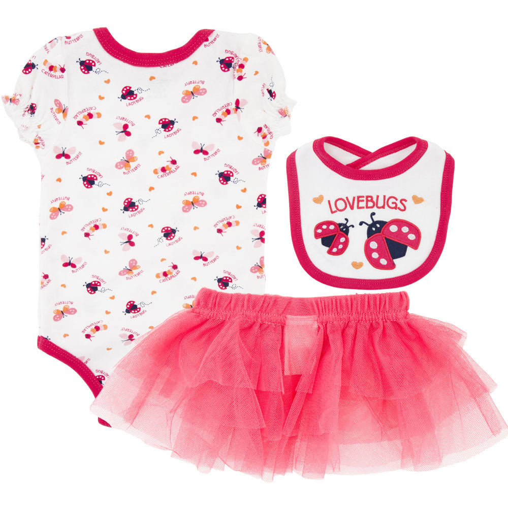 3-Piece Cartoon Summer Outfit for Newborn Baby Girls