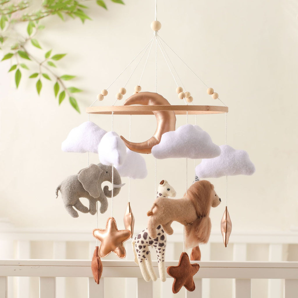 Nordic Felt Animal Mobile for Baby Crib and Stroller
