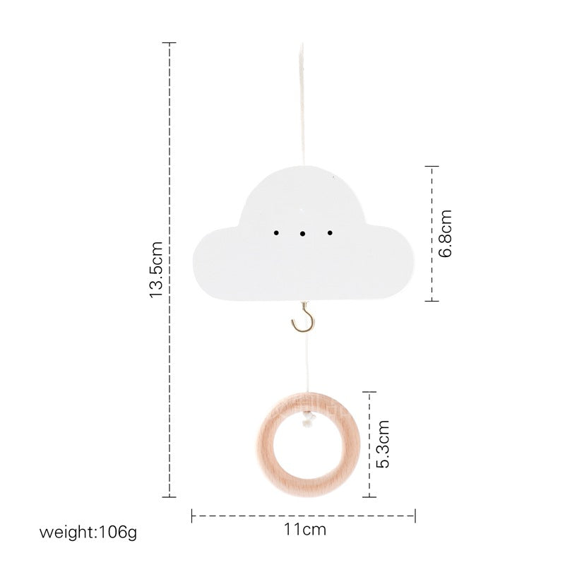 "Minimalist Baby Crib Mobile with Wooden Stand Accessories"
