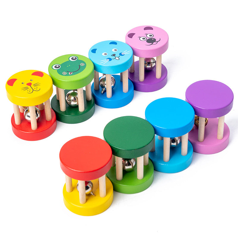 Wooden Montessori Baby Rattles for Sensory Play