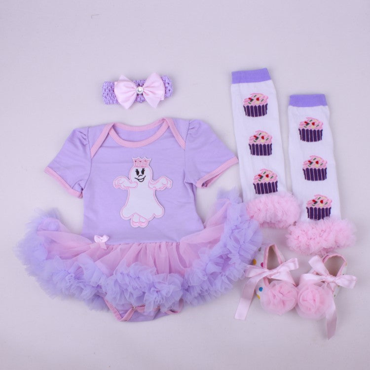Baby Halloween Outfit Set with Skeleton Design