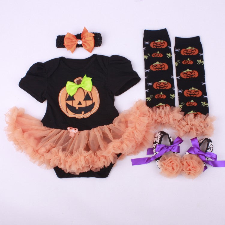 Baby Halloween Outfit Set with Skeleton Design