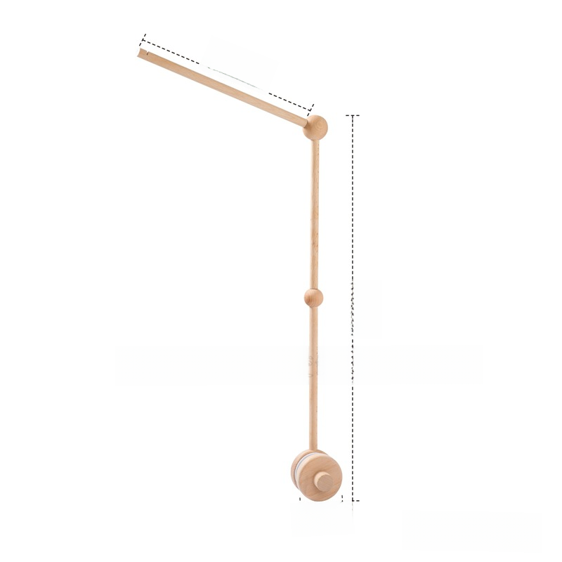 "Minimalist Baby Crib Mobile with Wooden Stand Accessories"