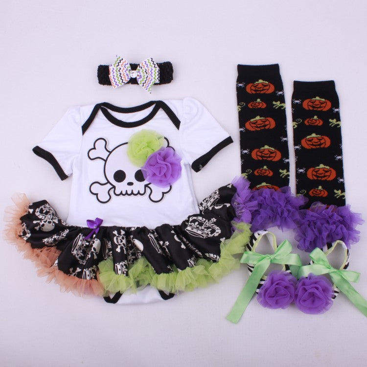 Baby Halloween Outfit Set with Skeleton Design