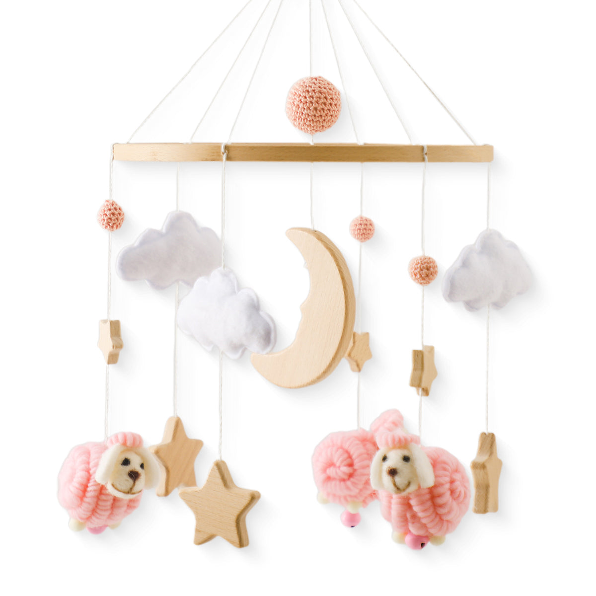 Nordic Felt Animal Mobile for Baby Crib and Stroller