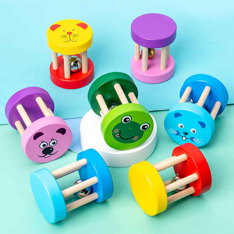 Wooden Montessori Baby Rattles for Sensory Play