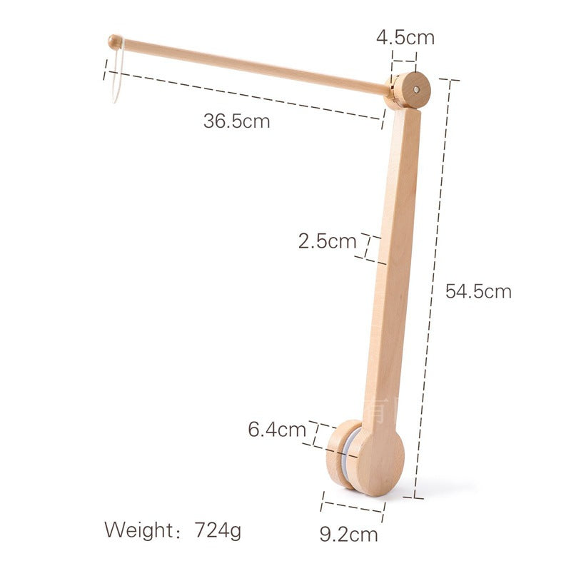 "Minimalist Baby Crib Mobile with Wooden Stand Accessories"