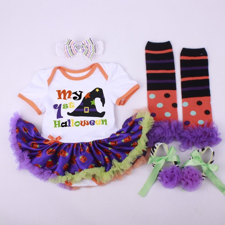Baby Halloween Outfit Set with Skeleton Design
