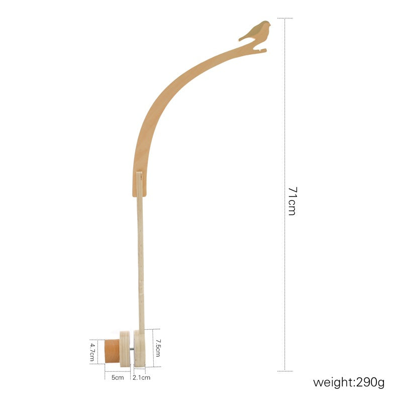 "Minimalist Baby Crib Mobile with Wooden Stand Accessories"