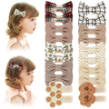 Baby Hair Clips 20 Pcs Baby Girls Hair Bow Clips Cotton Fully Lined Hair Pins Hair Barrettes Hair Accessories for All Age Girls Toddlers Infants