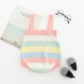 2020 Cute Rainbow Knit Cotton Baby Romper Outfit