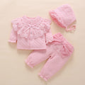 Baby Girls' Cotton Three-Piece Outfit for Fall/Winter