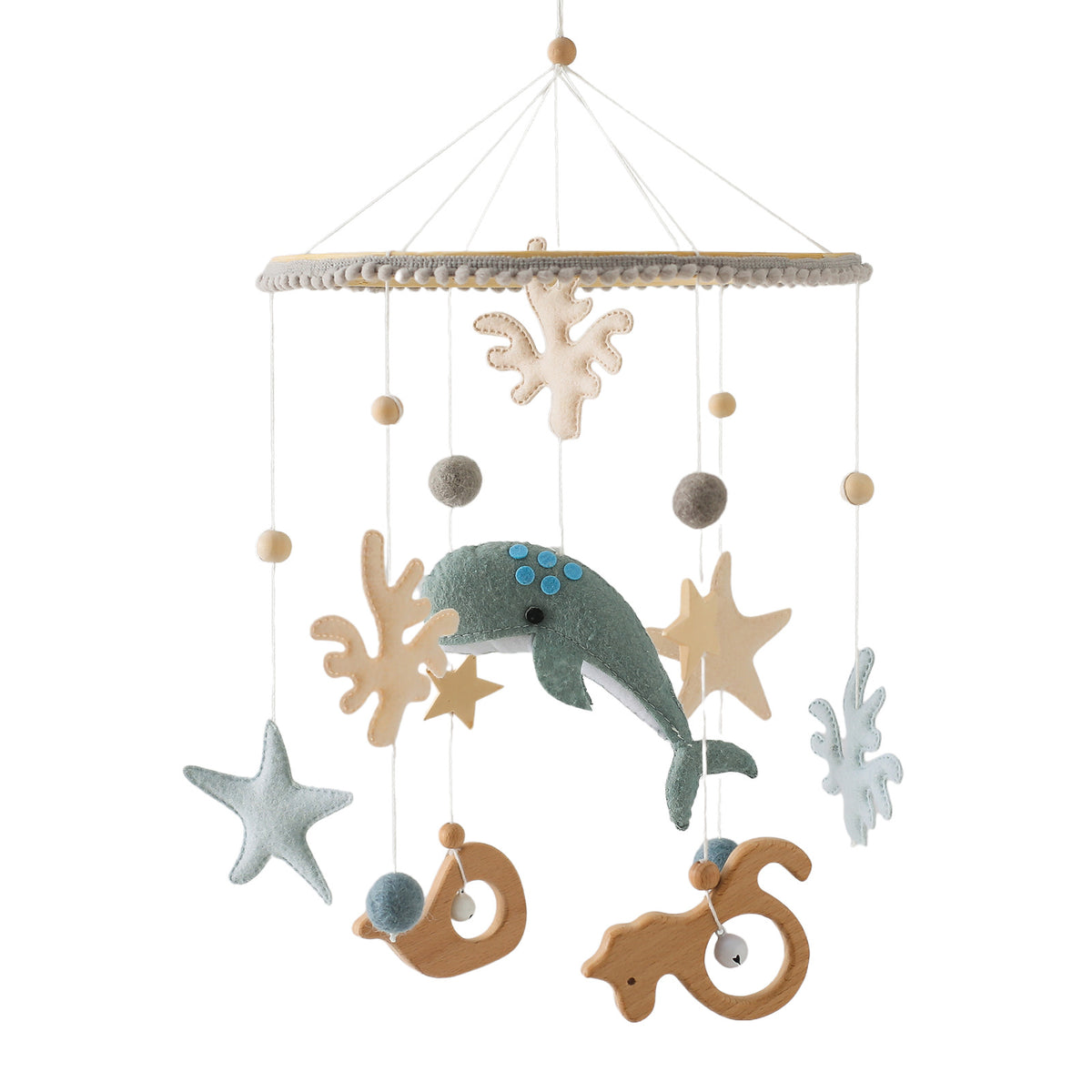 Nordic Felt Animal Mobile for Baby Crib and Stroller