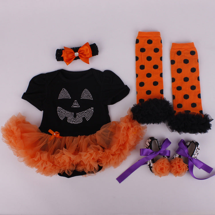 Baby Halloween Outfit Set with Skeleton Design