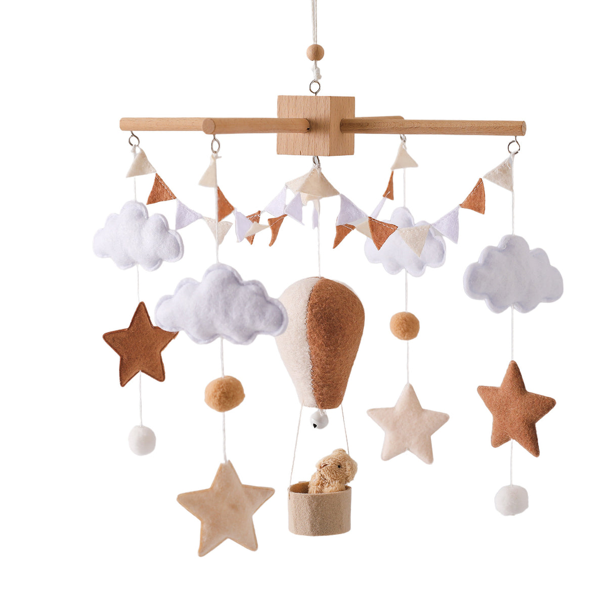 Nordic Felt Animal Mobile for Baby Crib and Stroller