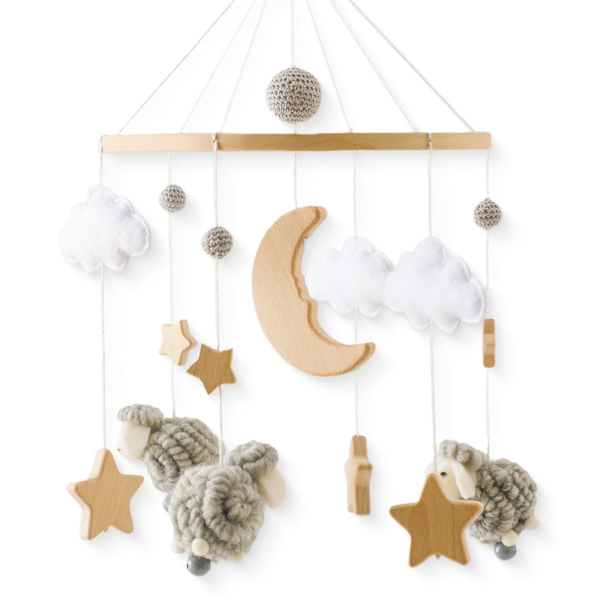 Nordic Felt Animal Mobile for Baby Crib and Stroller