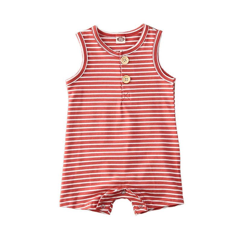Baby Boy Striped Romper Summer Clothing Set