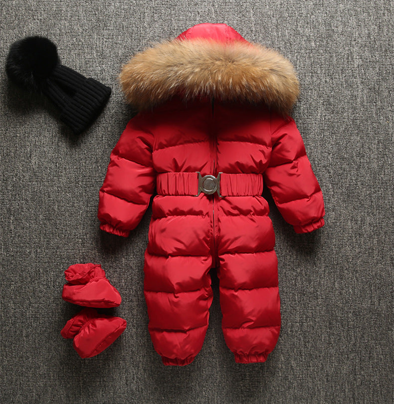 Baby Snowsuit Romper - One-Piece Down Outfit