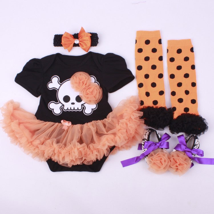 Baby Halloween Outfit Set with Skeleton Design