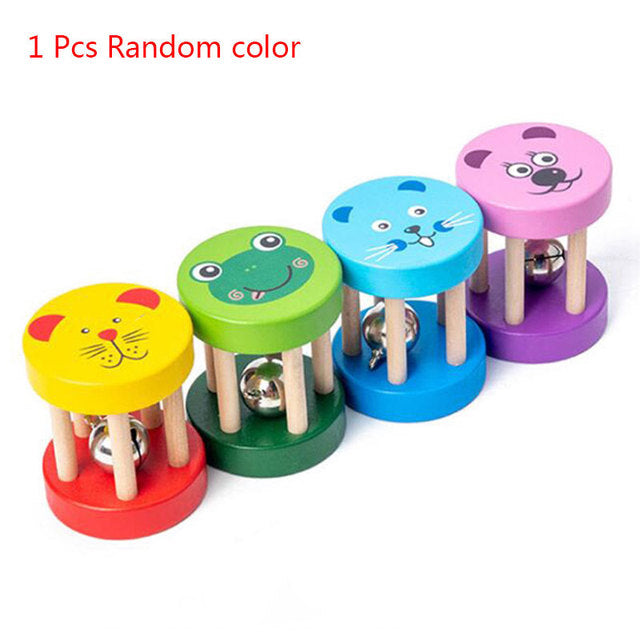 Wooden Montessori Baby Rattles for Sensory Play