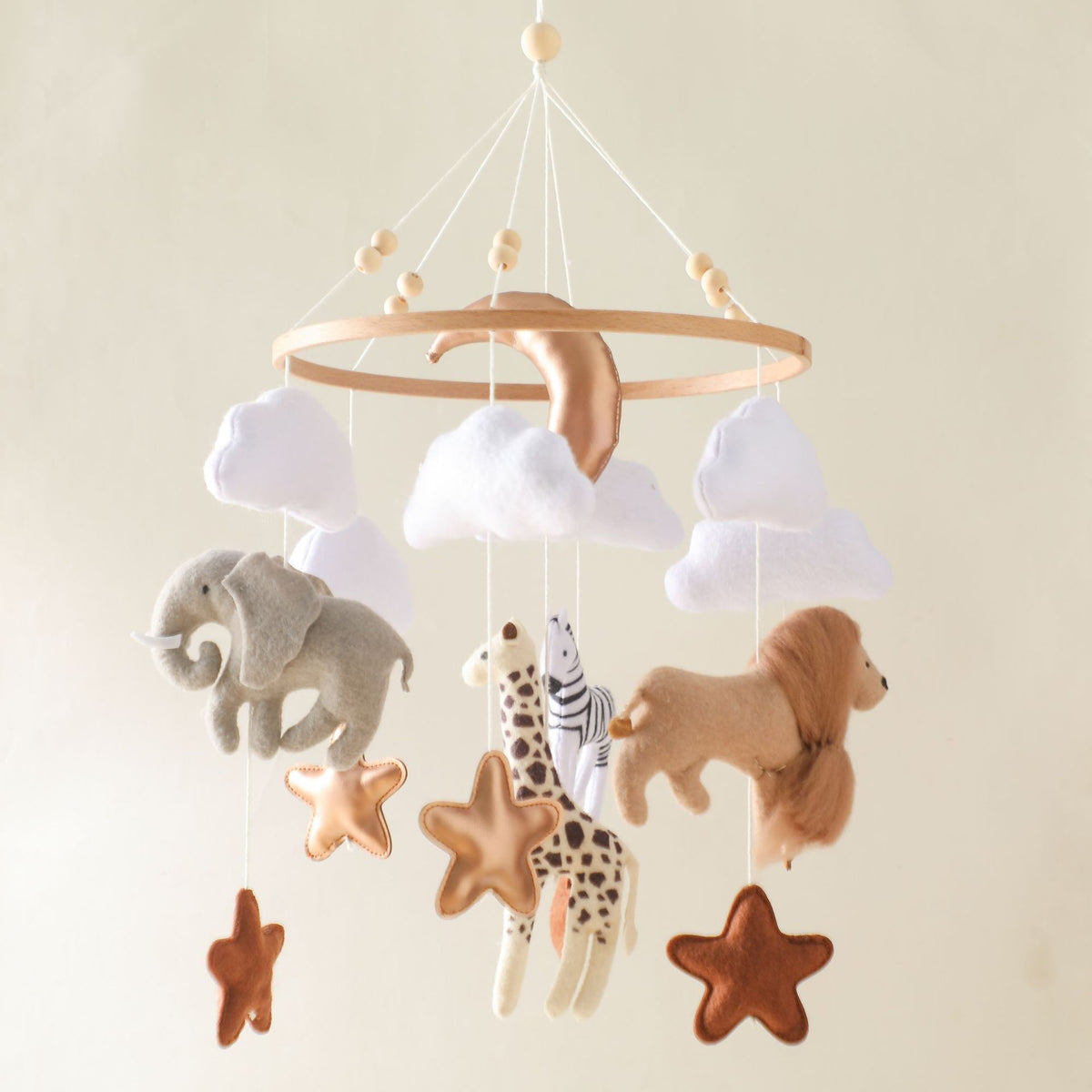 Nordic Felt Animal Mobile for Baby Crib and Stroller