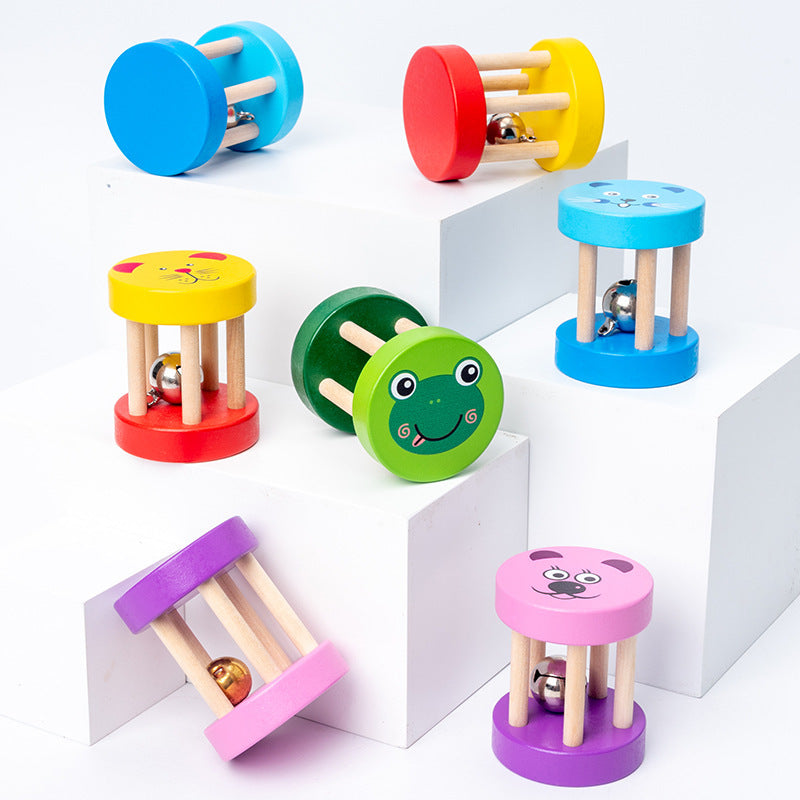 Wooden Montessori Baby Rattles for Sensory Play