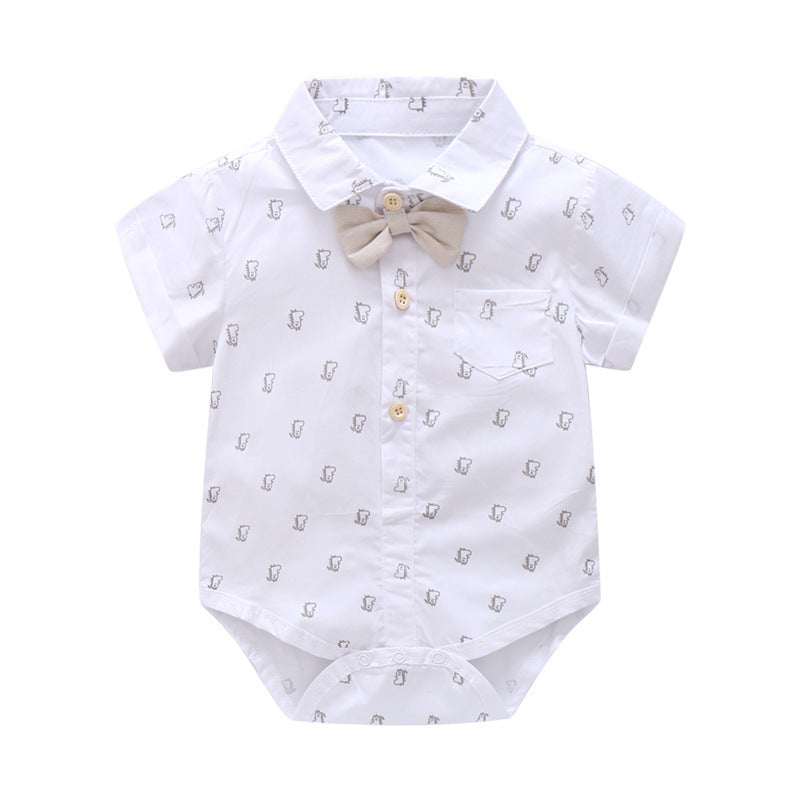 Gentleman Outfit for Baby Boys with Suspender Shorts