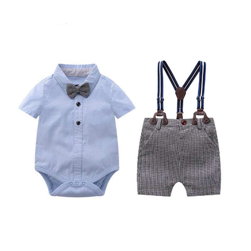 2020 Spring Baby Gentleman Outfit with Romper & Pants