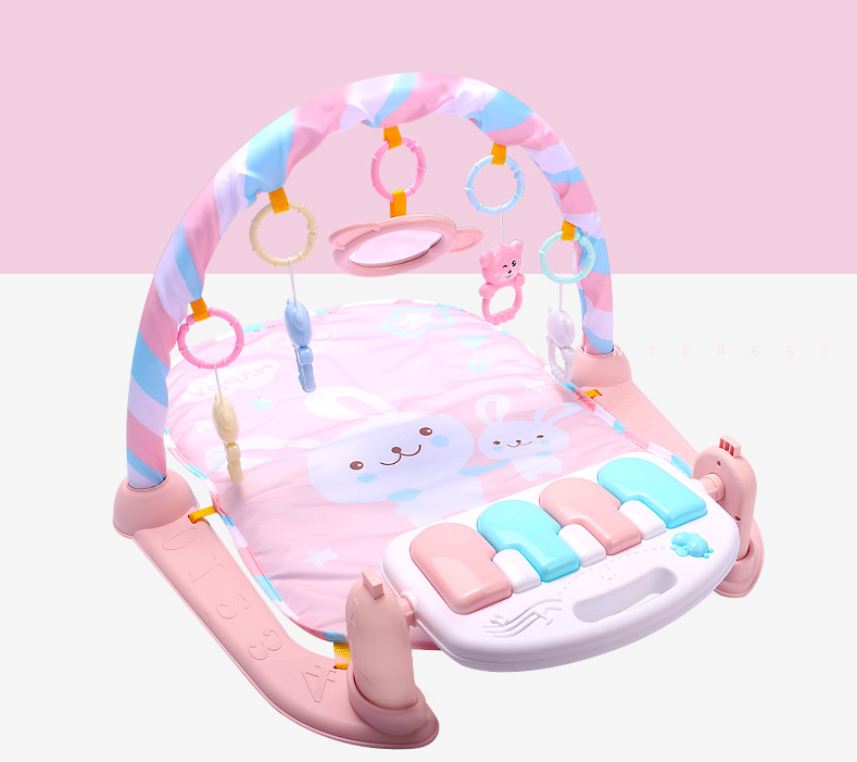 Baby Play Gym with Piano and Crawling Mat (0-12 Months)