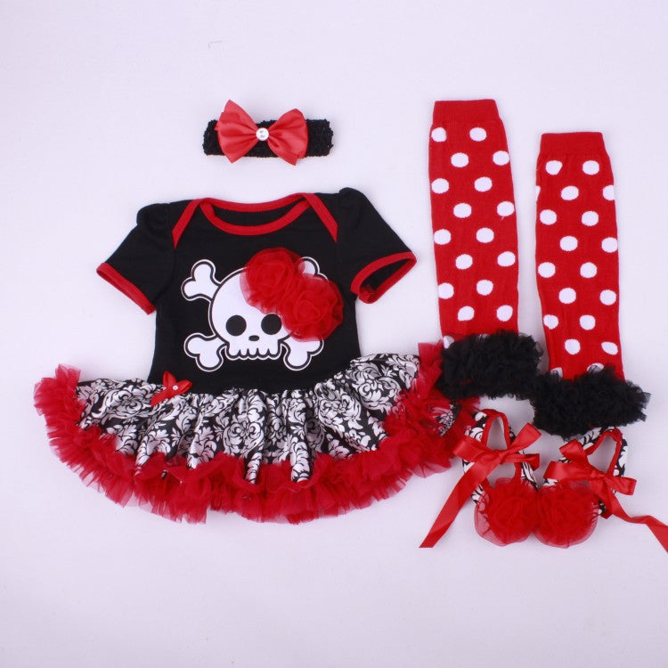 Baby Halloween Outfit Set with Skeleton Design