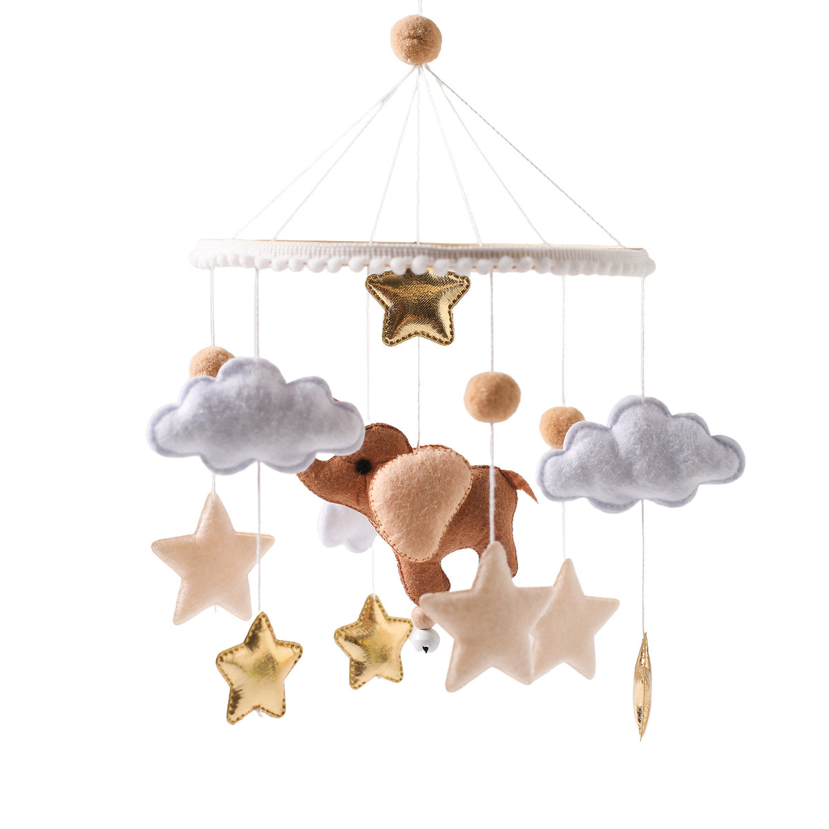 Nordic Felt Animal Mobile for Baby Crib and Stroller