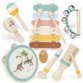 Lehoo Castle Baby Musical Instruments Wooden Musical Toys for Toddlers Baby Xylophone Percussion Instruments Montessori Preschool Educational Wooden Toys 18M+