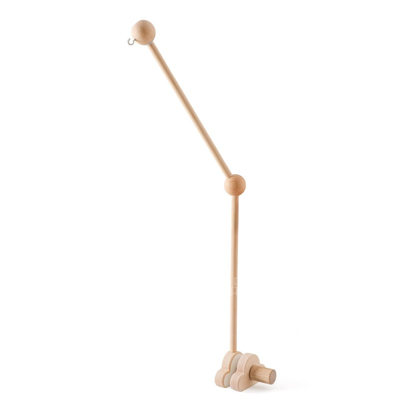 "Minimalist Baby Crib Mobile with Wooden Stand Accessories"