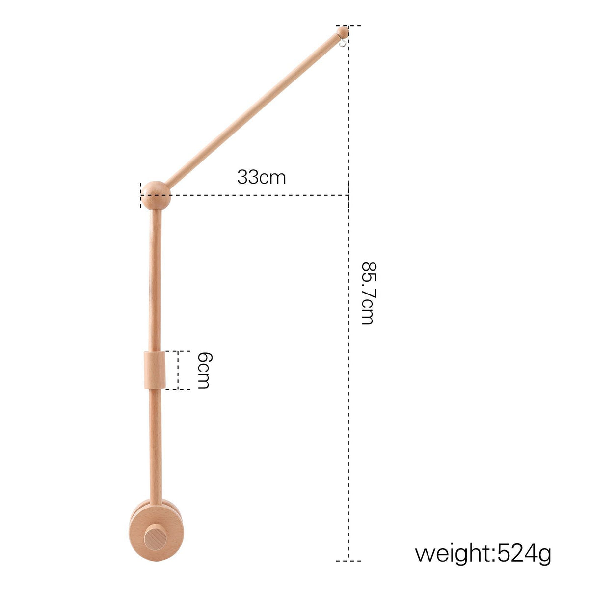 "Minimalist Baby Crib Mobile with Wooden Stand Accessories"