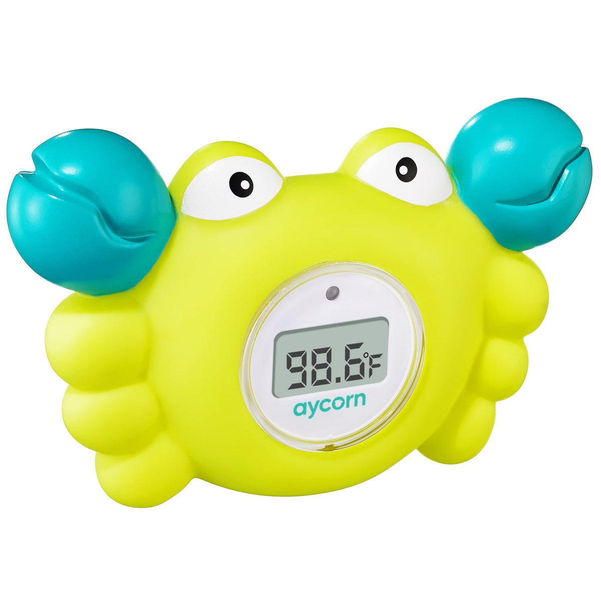 Aycorn Digital Baby Bath Thermometer - Fahrenheit Bath Thermometer Baby Safety - Water & Room Thermometer with LED Display and Temperature Warning - Infant Baby Bath Toys Floating Toy Thermometer