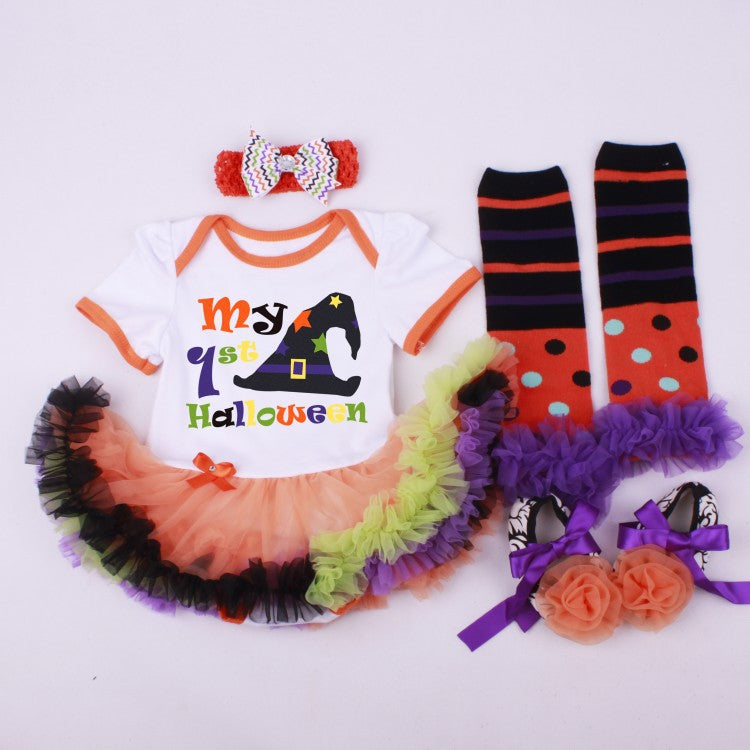 Baby Halloween Outfit Set with Skeleton Design