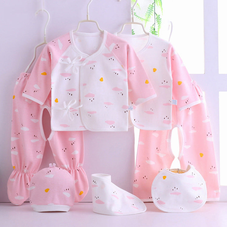 Newborn Baby Gift Set with 7 Cotton Clothing Items