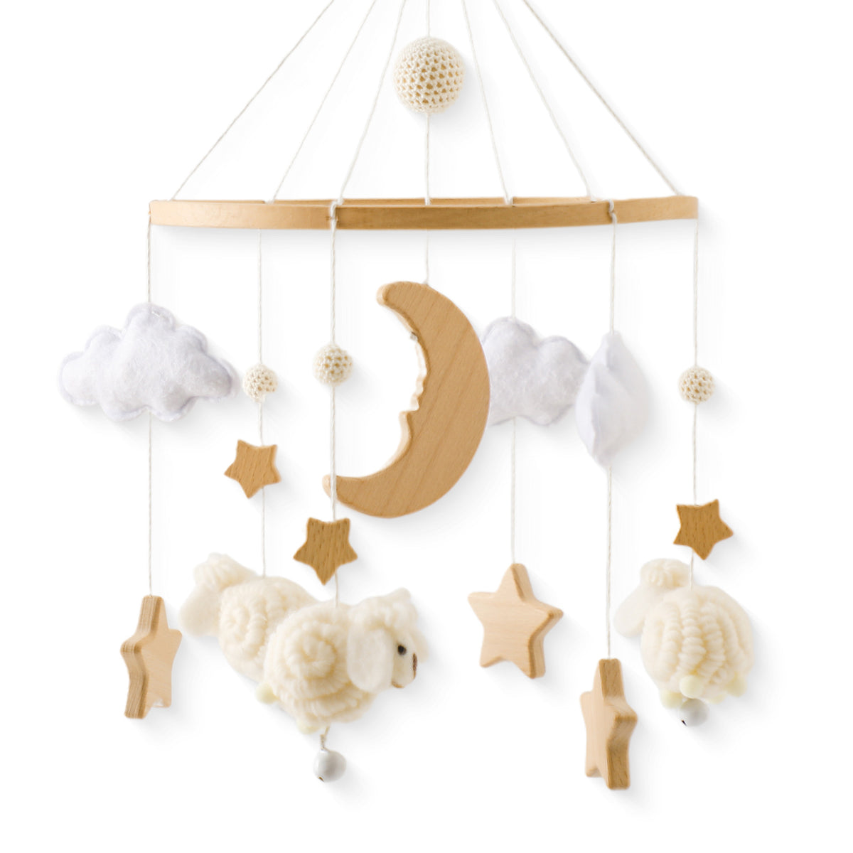 Nordic Felt Animal Mobile for Baby Crib and Stroller