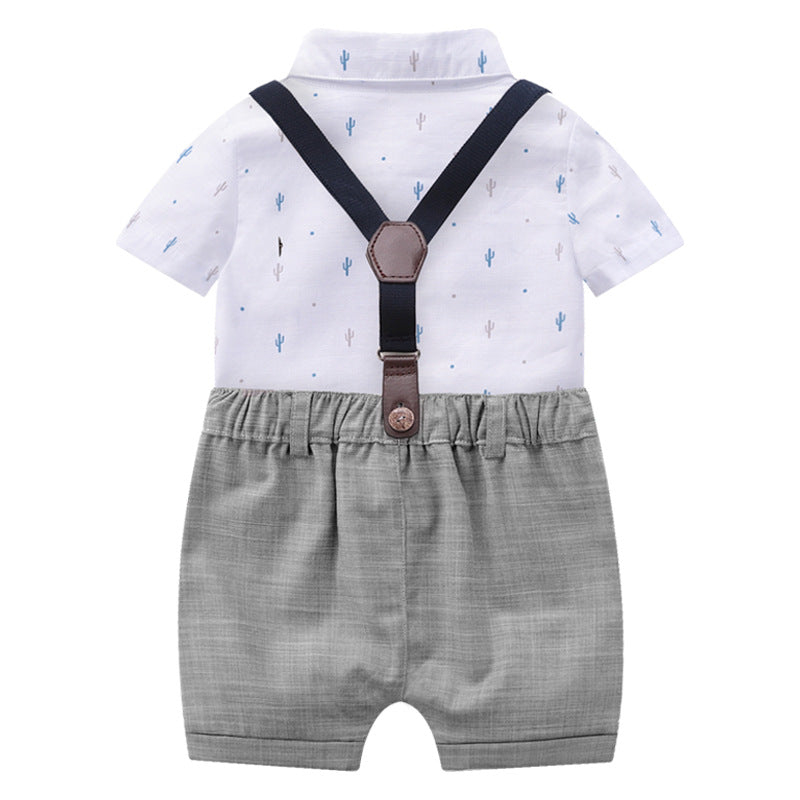 Spring/Summer Baby Boys' Short Sleeve Romper Outfit