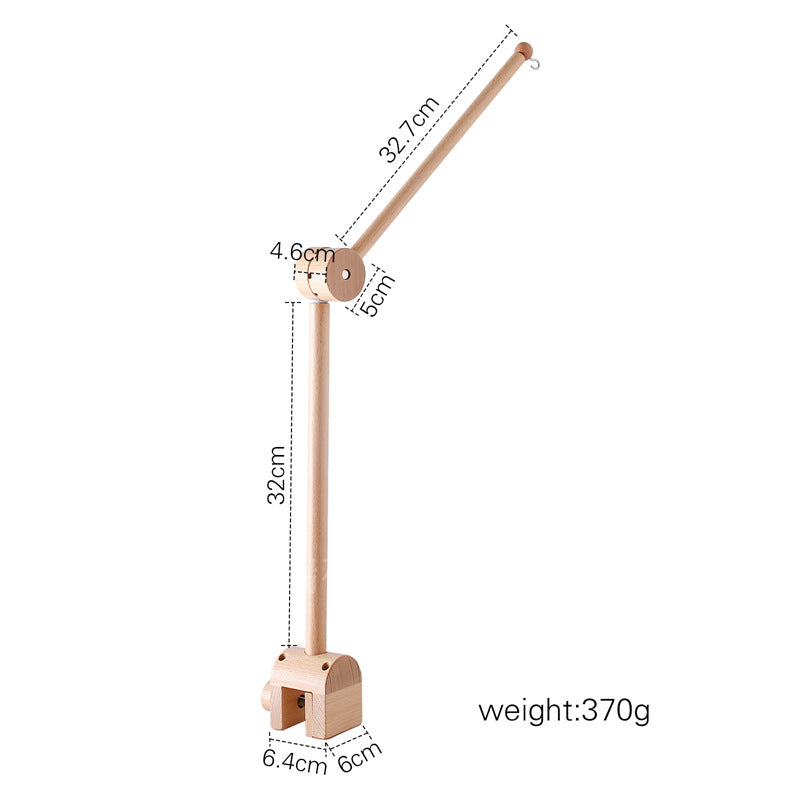 "Minimalist Baby Crib Mobile with Wooden Stand Accessories"