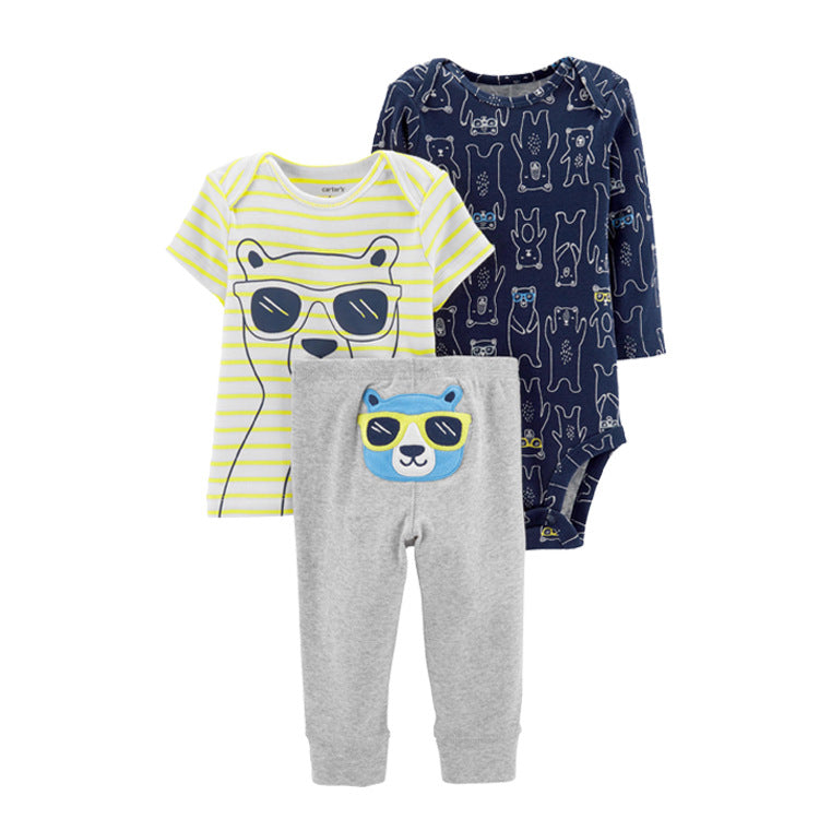 Spring Autumn Baby Clothing Set - 3 Pieces for Infants