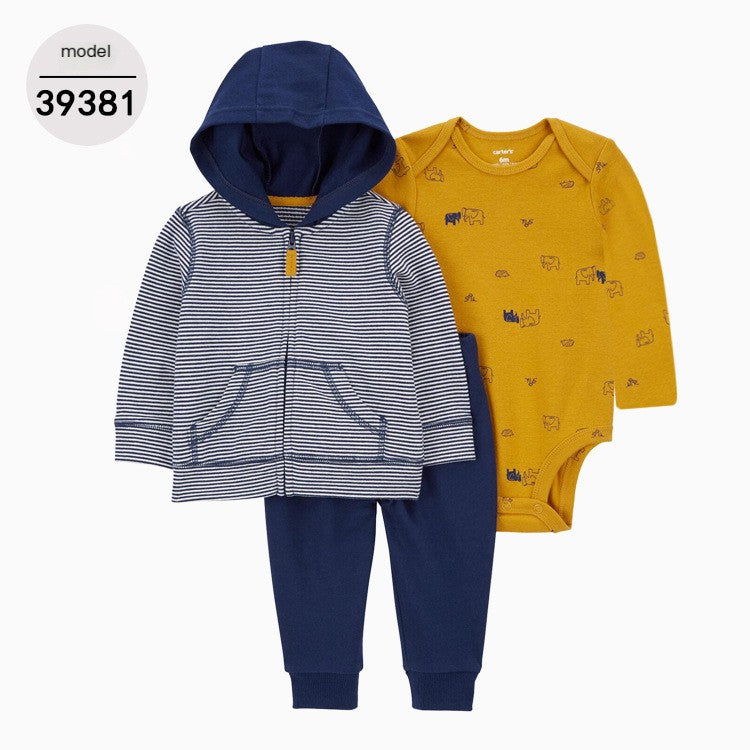 Spring Autumn Baby Outfit Set with Hoodie and Pants