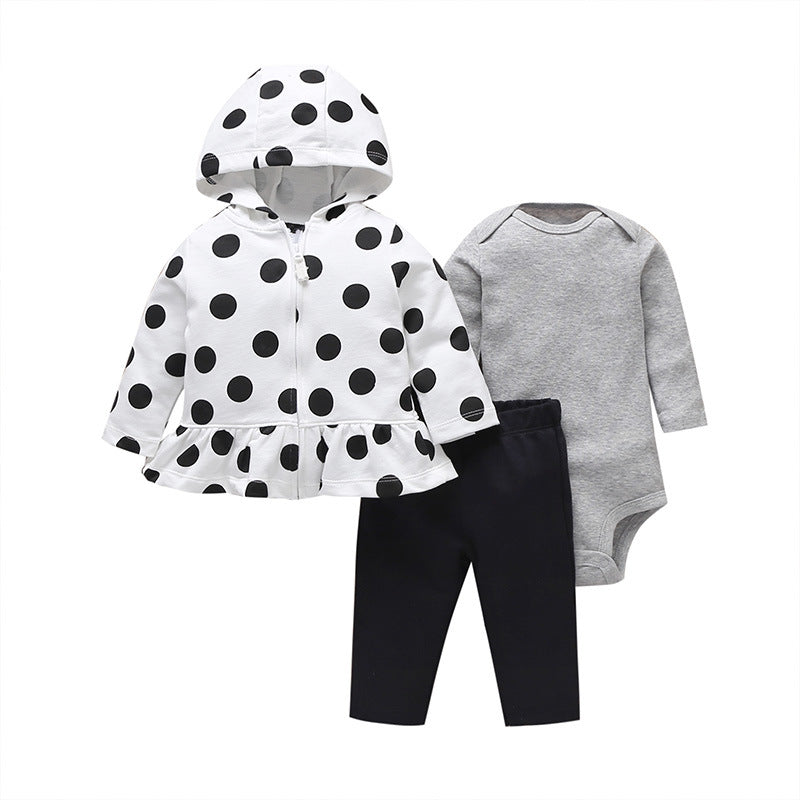 Spring Autumn Baby Outfit Set with Hoodie and Pants
